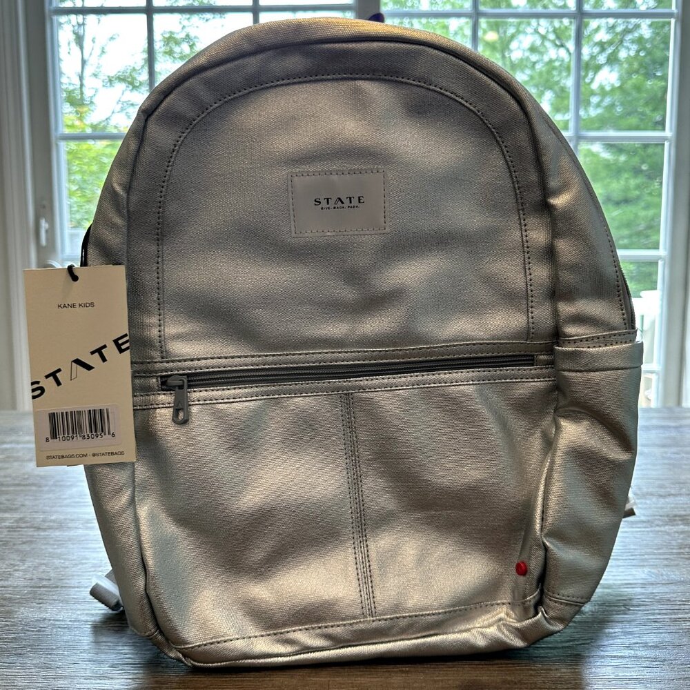 State Bags Kane Kids Backpack - Metallic Silver